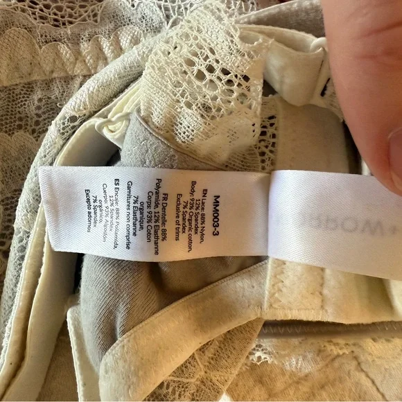 Morrow + Mint Organic Cotton Tulip Lace Nursing Bralette Ash - Picture 5 of 5